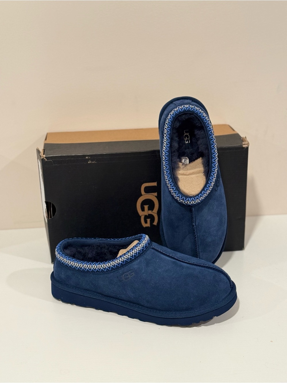 UGG Tasman slippers Womens size 7 Navy Blue New - Picture 8 of 10